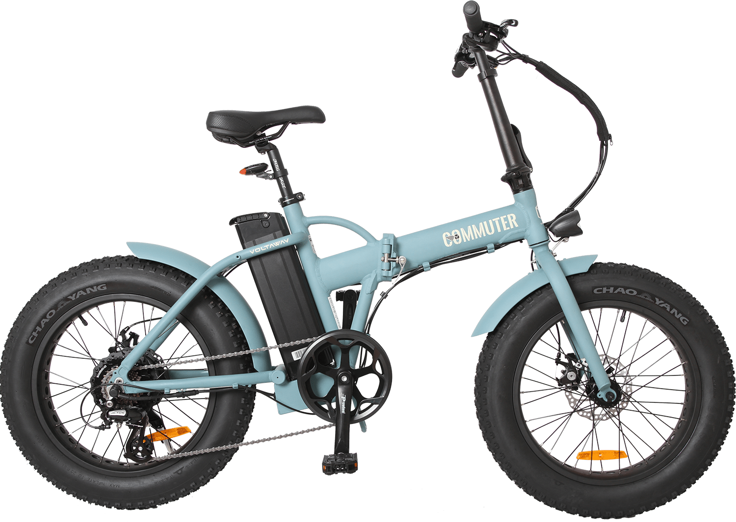 COMMUTER FOG BLUE FOLDING ELECTRIC FATBIKE Voltaway