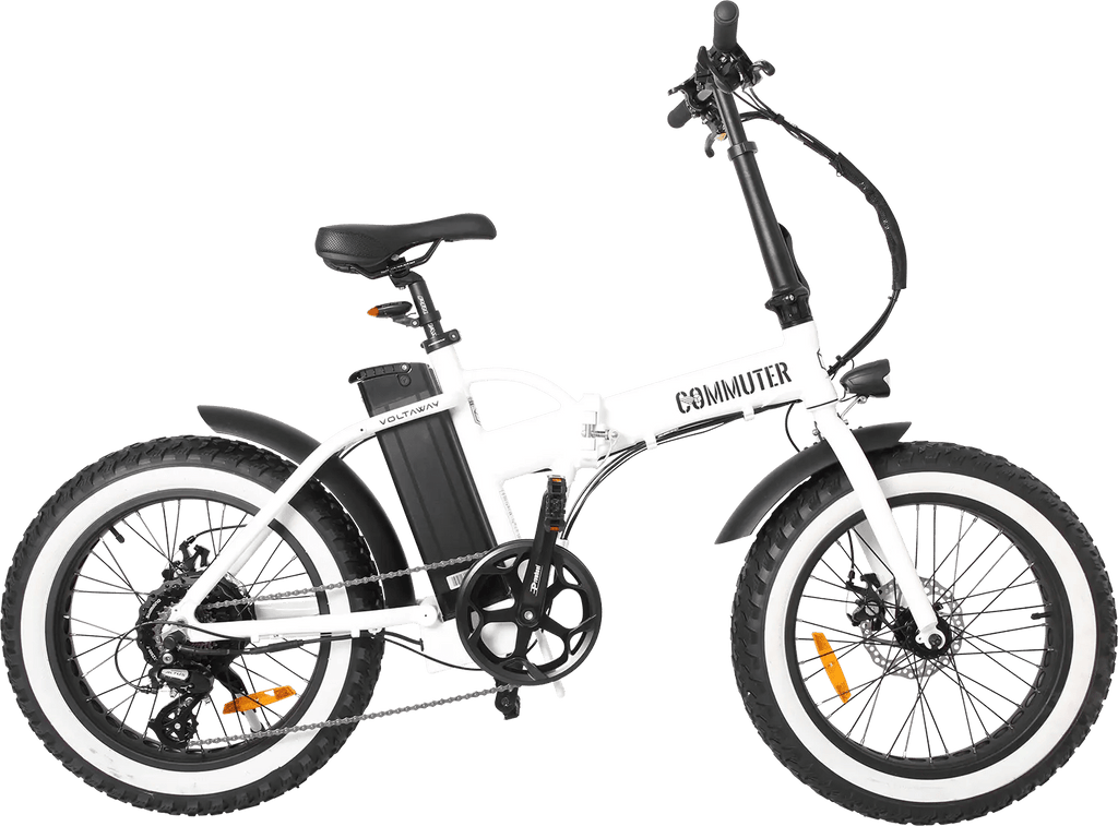 Folding electric commuter store bike