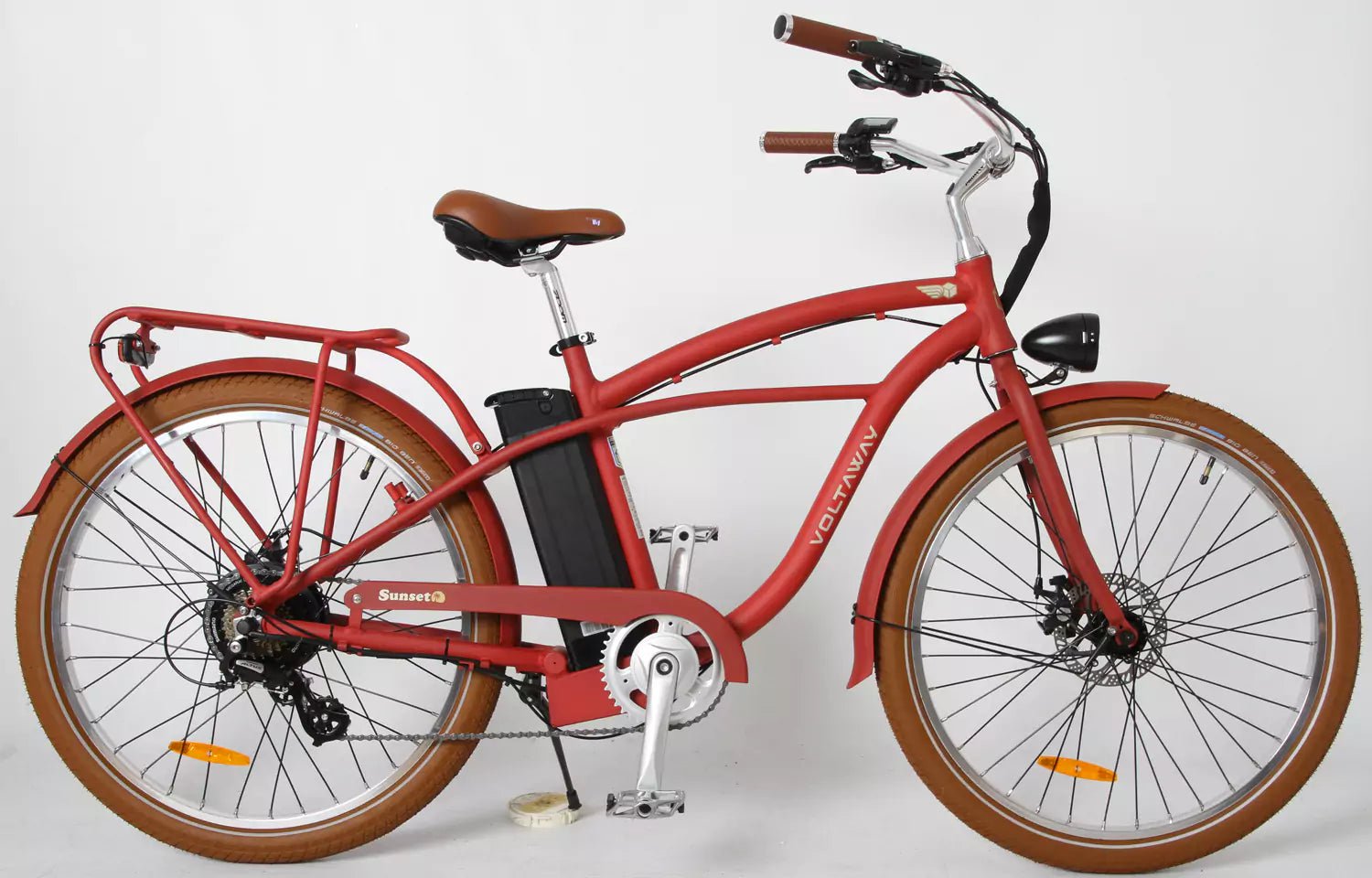 SUNSET HELL RED ELECTRIC BEACH CRUISER Voltaway